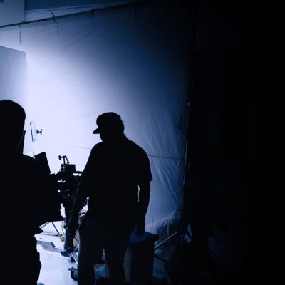 Video production studio used in shooting videography or photography and photo sets.